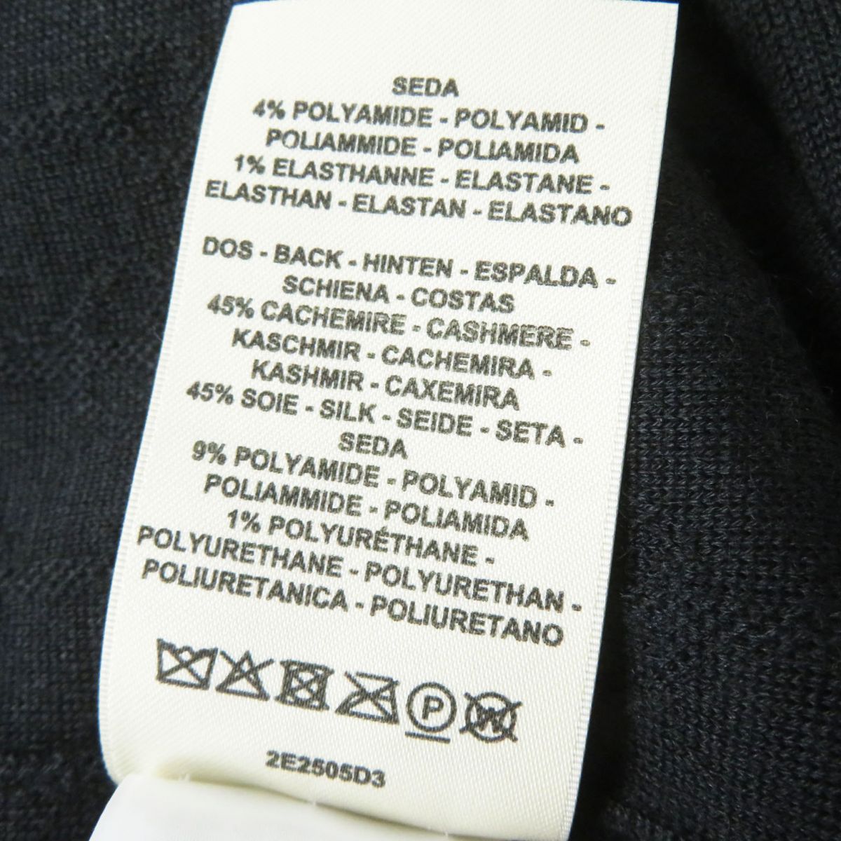 HERMES knit cashmere black 36
