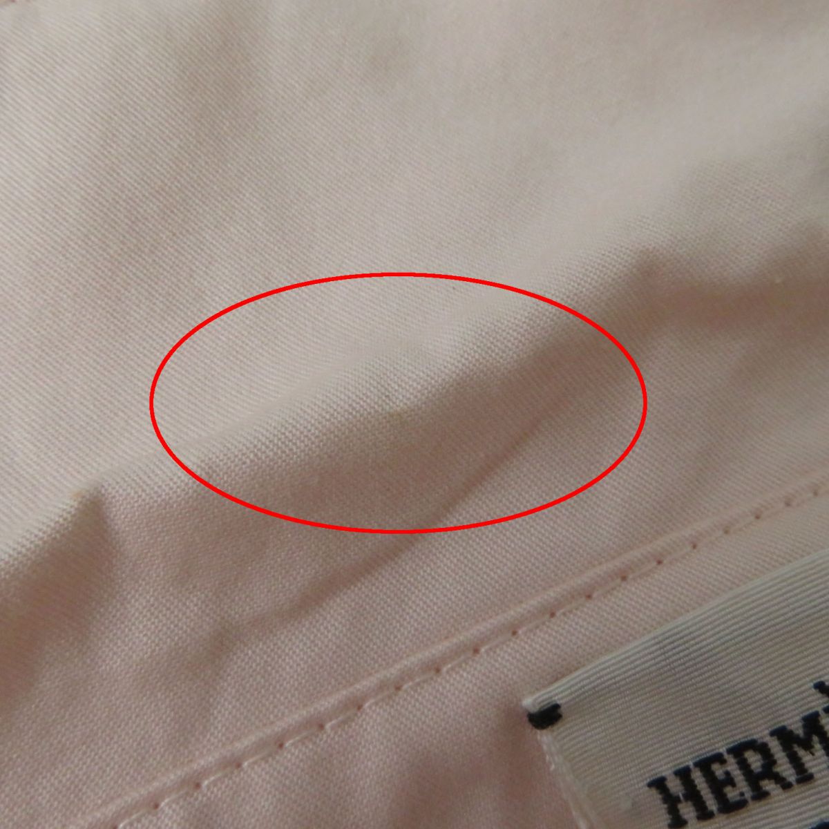 HERMES Long sleeve shirt Main: 100% cotton, Part: 100% polyester Baby pink Women 34 Used