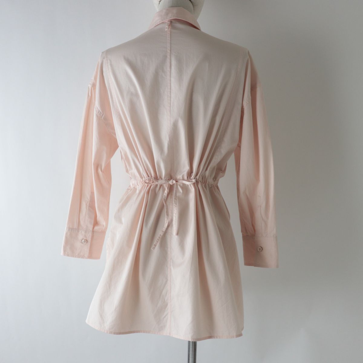 HERMES Long sleeve shirt Main: 100% cotton, Part: 100% polyester Baby pink Women 34 Used