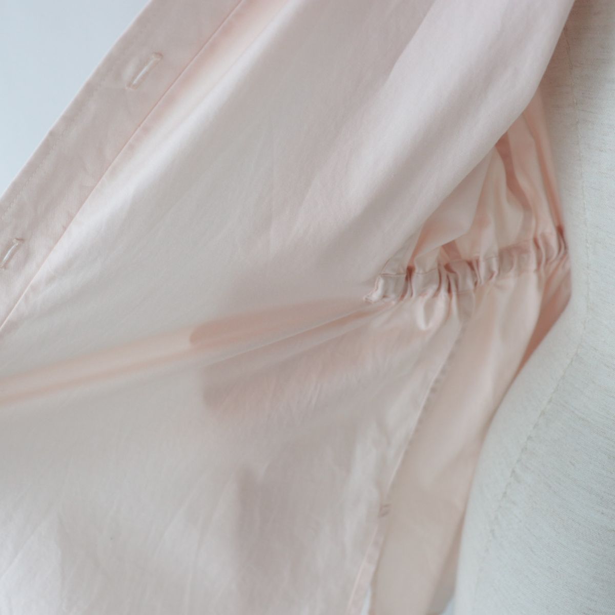 HERMES Long sleeve shirt Main: 100% cotton, Part: 100% polyester Baby pink Women 34 Used