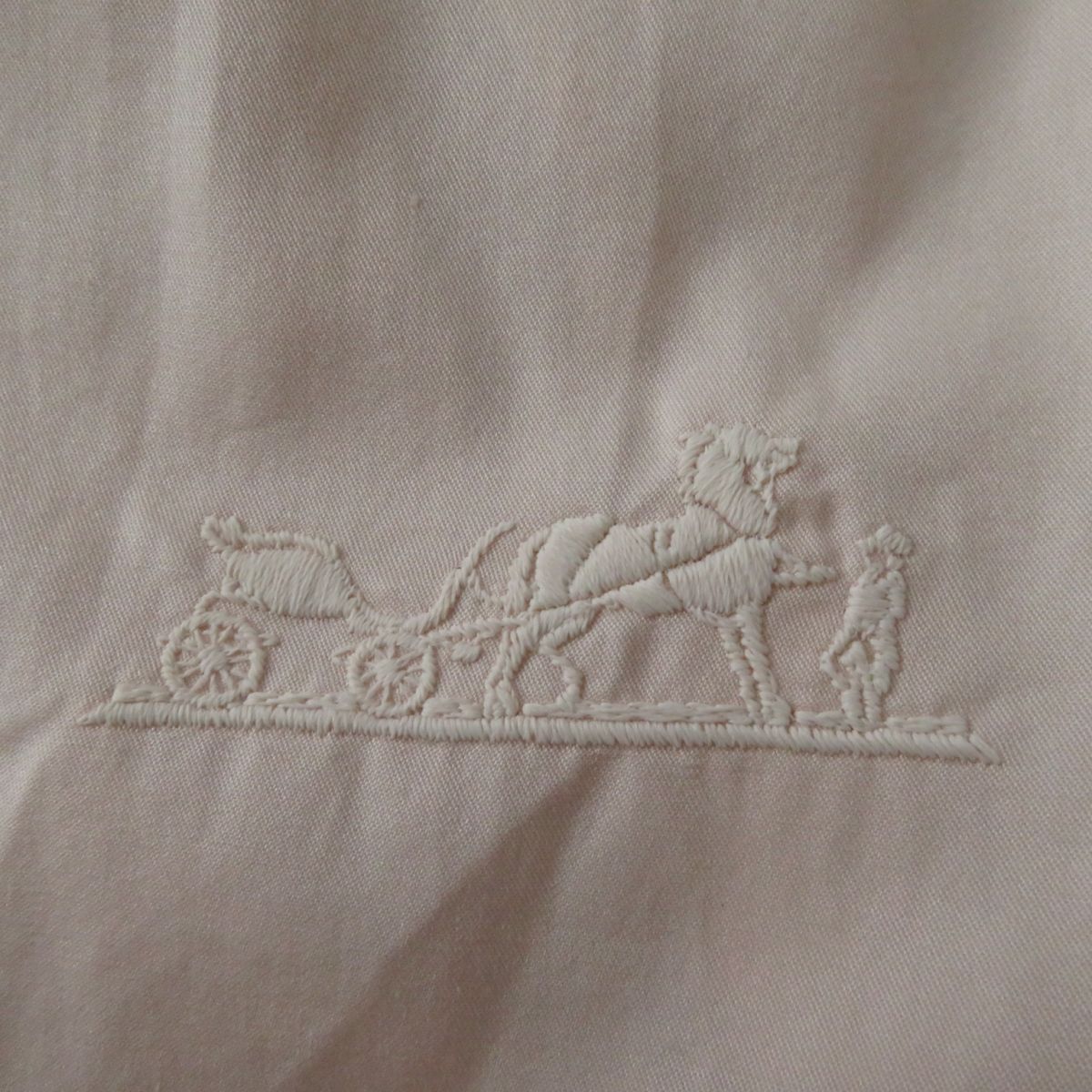 HERMES Long sleeve shirt Main: 100% cotton, Part: 100% polyester Baby pink Women 34 Used