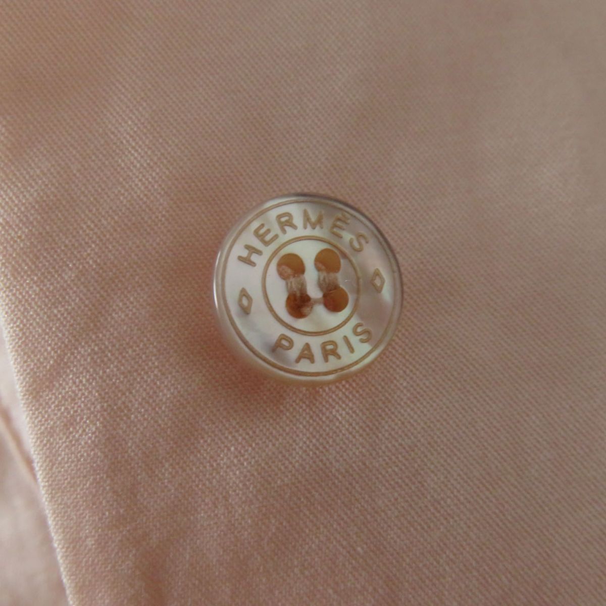 HERMES Long sleeve shirt Main: 100% cotton, Part: 100% polyester Baby pink Women 34 Used