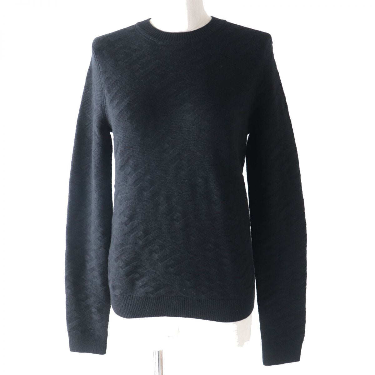 HERMES knit Main: 100% wool black Women 36 Used