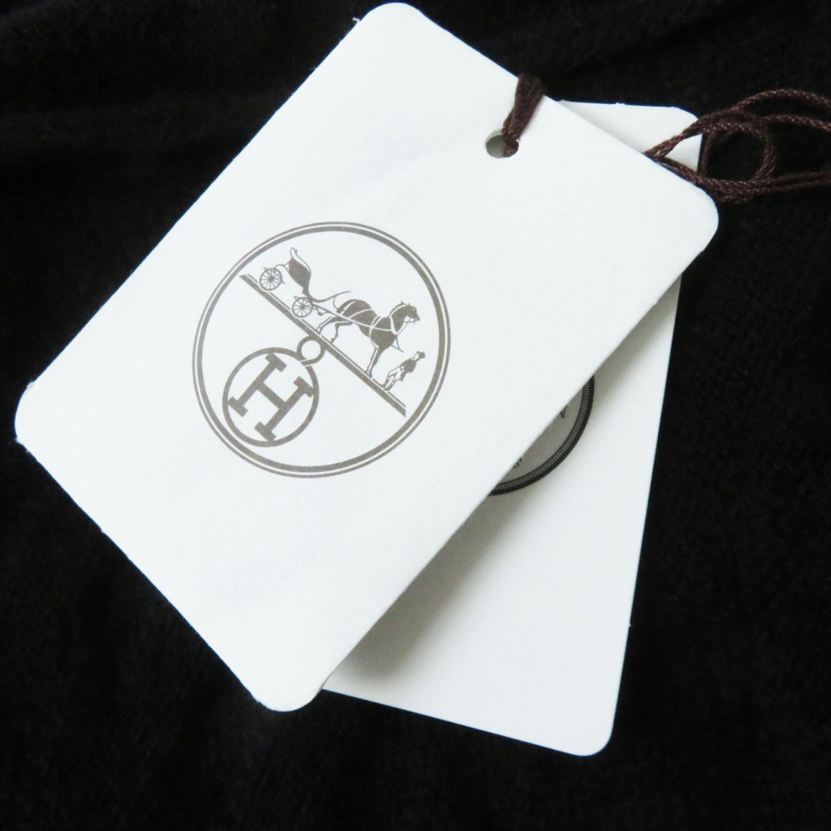 HERMES knit Main: 100% wool black Women 36 Used