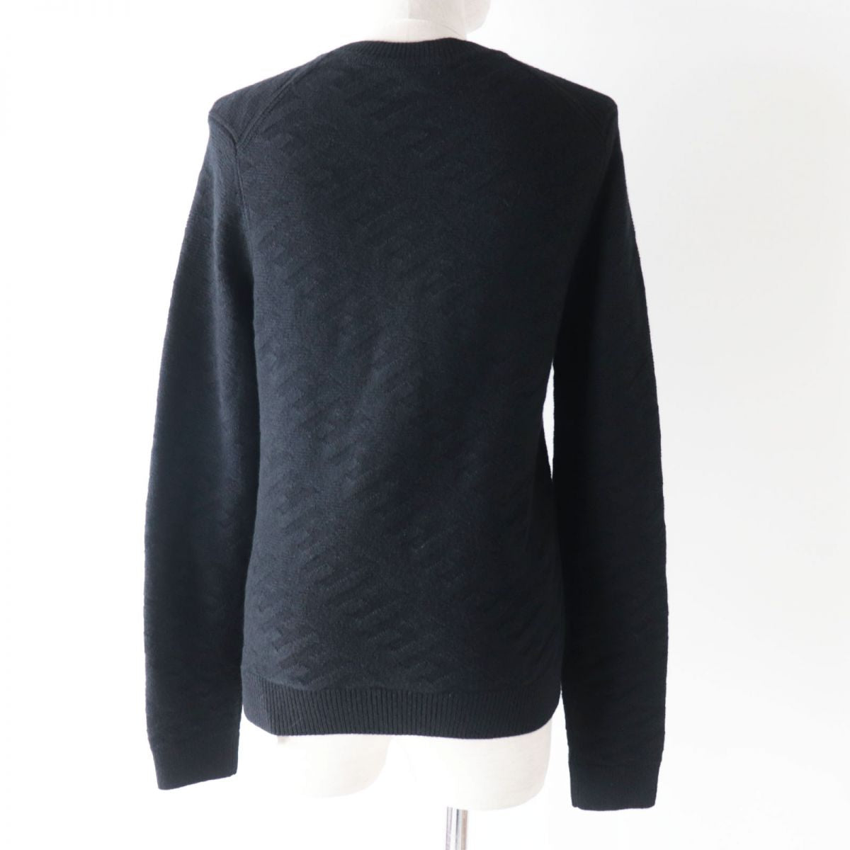 HERMES knit Main: 100% wool black Women 36 Used