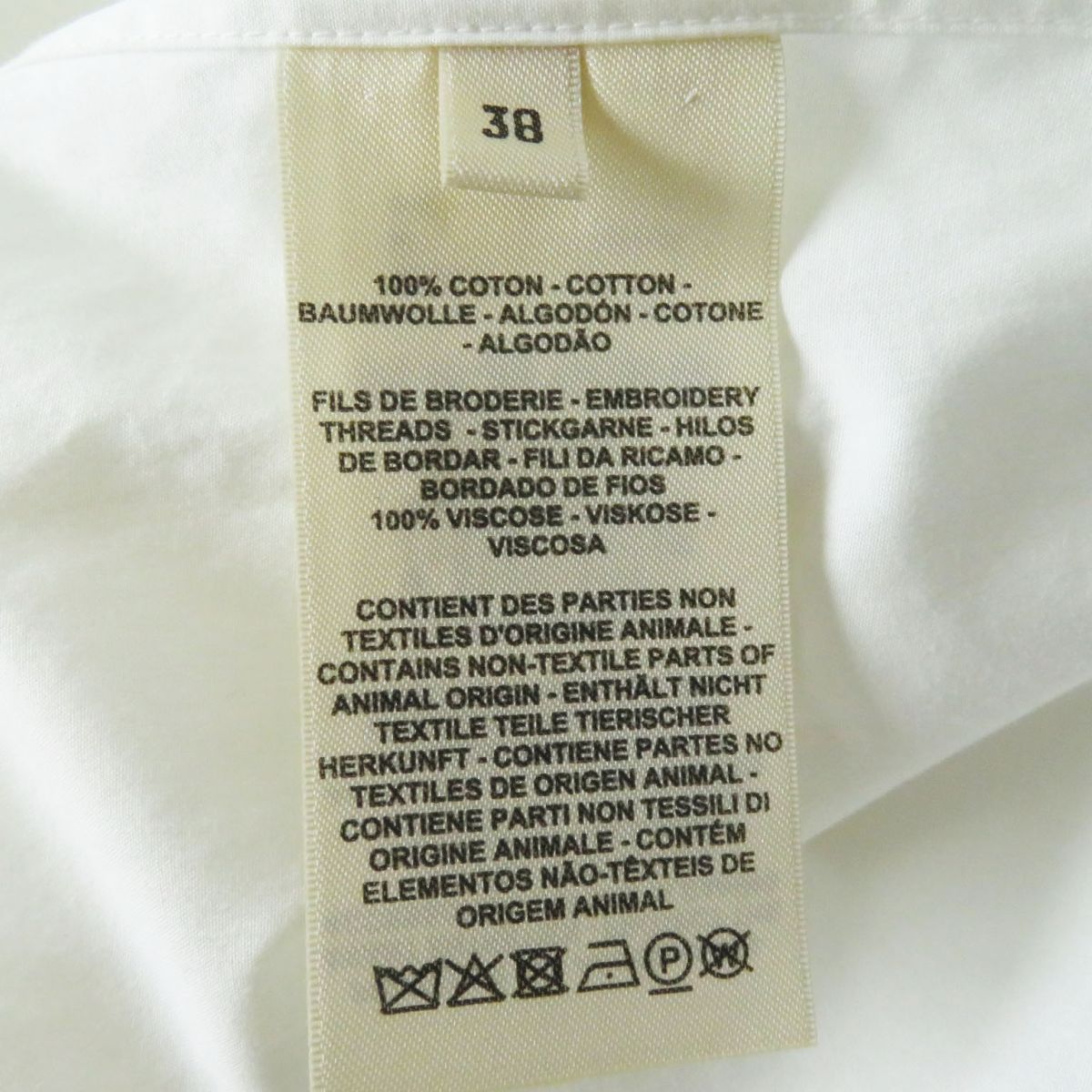 HERMES Long sleeve shirt cotton white 38