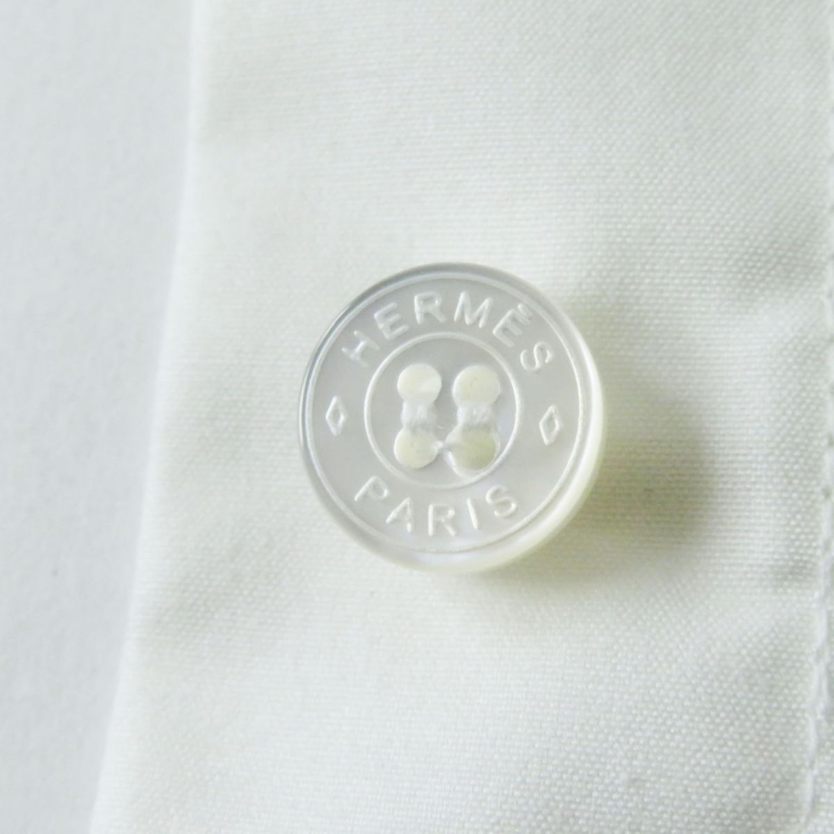 HERMES Long sleeve shirt cotton white 38