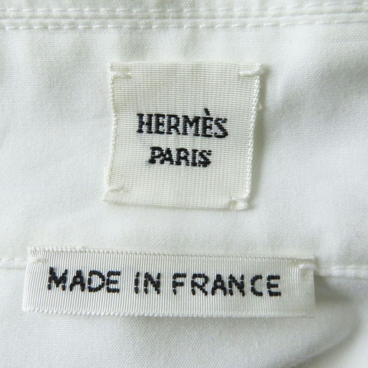 HERMES Long sleeve shirt cotton white 38