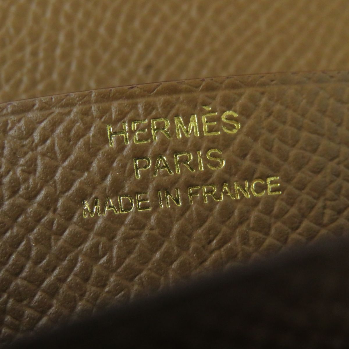 HERMES Long Wallet Purse Main�FEpsom Biscuit/Arzan Women Used