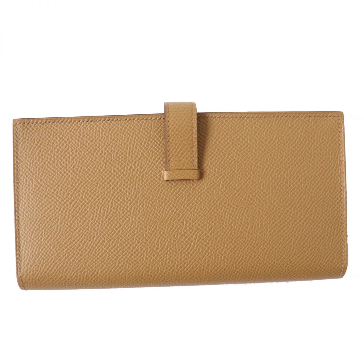 HERMES Long Wallet Purse Main�FEpsom Biscuit/Arzan Women Used