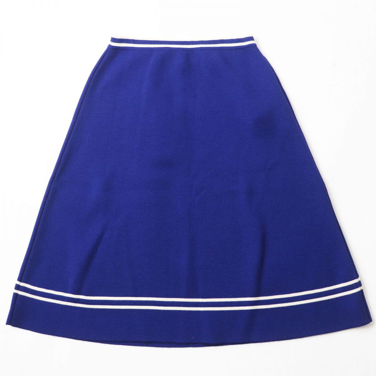 GUCCI skirt Outer: 100% wool, part: 96% wool, part: 3% nylon, part: 1% polyurethane Blue x white Women S Used