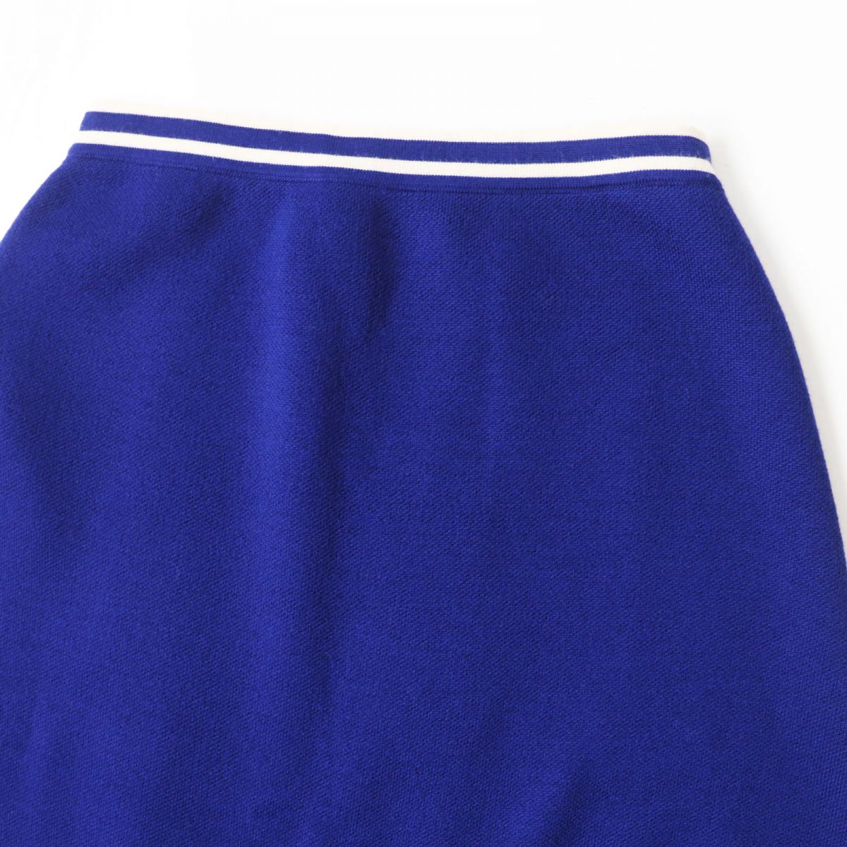 GUCCI skirt Outer: 100% wool, part: 96% wool, part: 3% nylon, part: 1% polyurethane Blue x white Women S Used