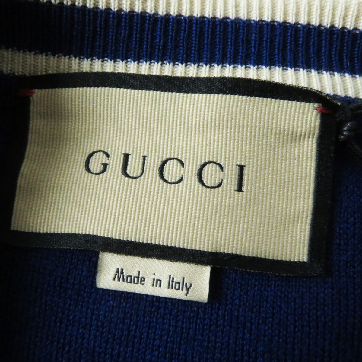 GUCCI skirt Outer: 100% wool, part: 96% wool, part: 3% nylon, part: 1% polyurethane Blue x white Women S Used
