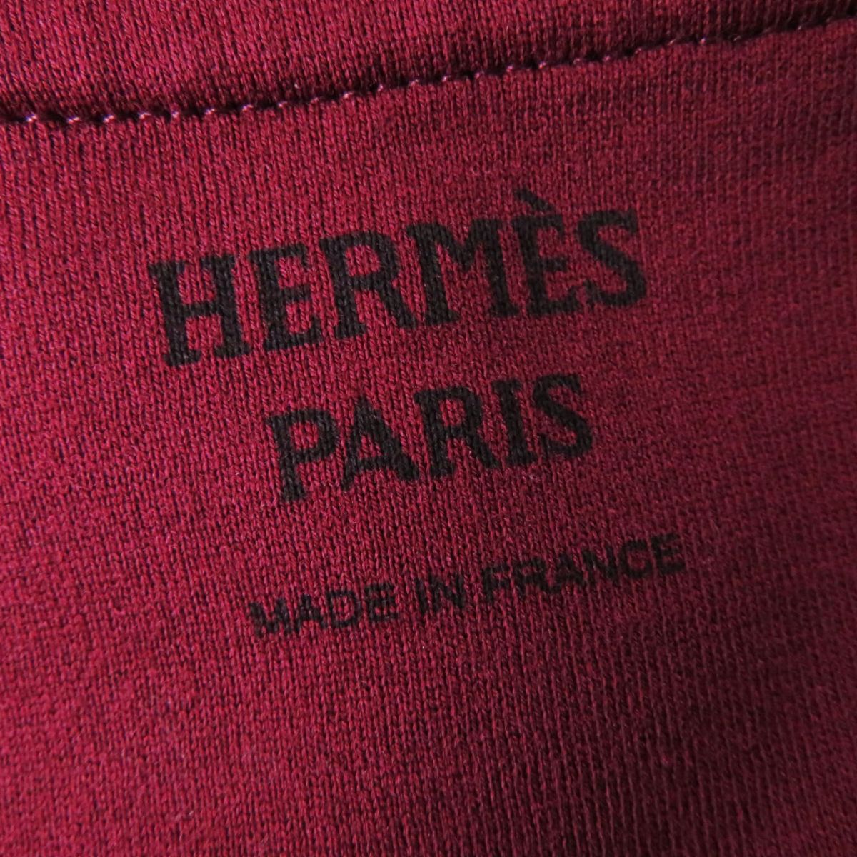 HERMES Cut cotton Bordeaux <br>Horse riding suits 34