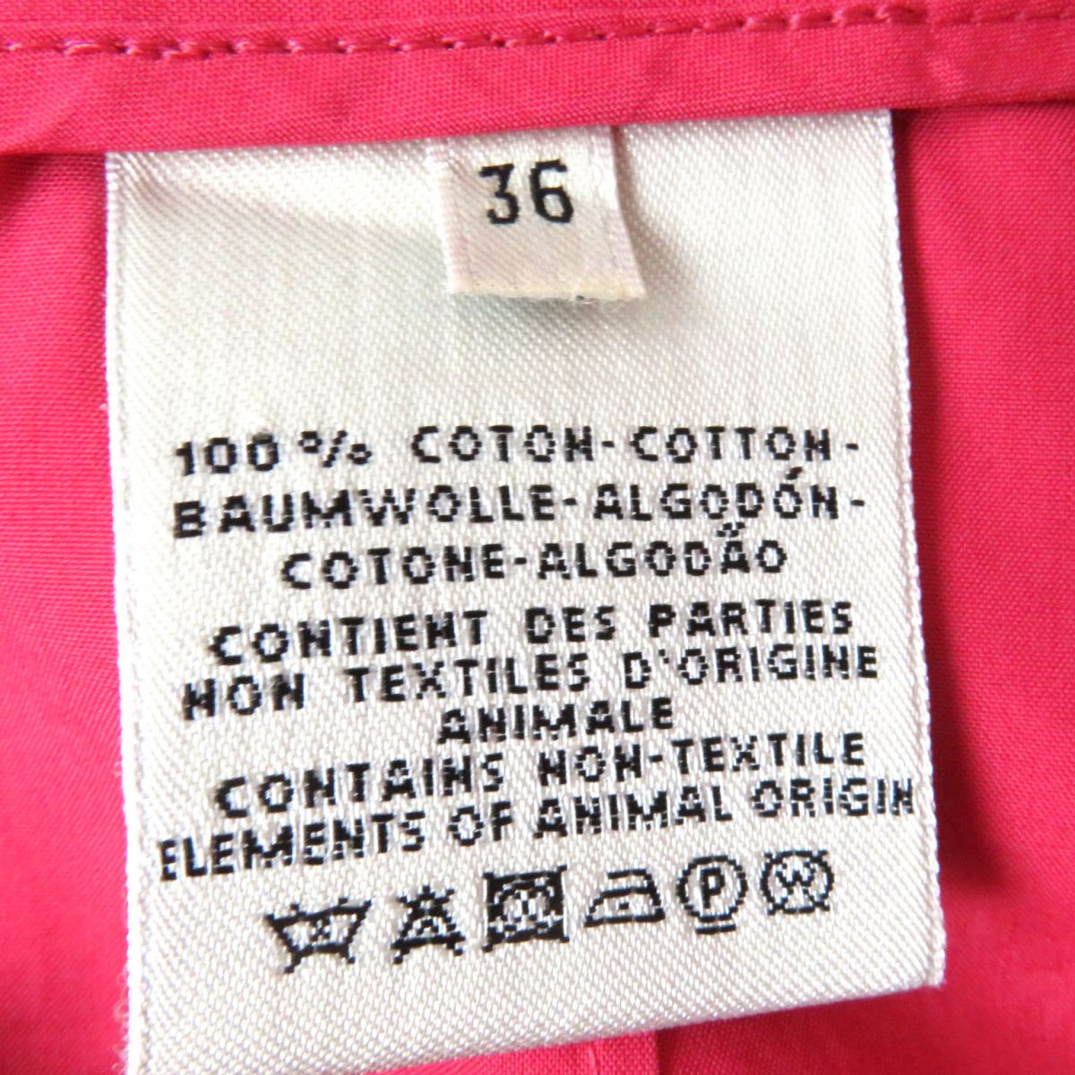 HERMES Pants Main: 100% cotton pink Women 36 Used