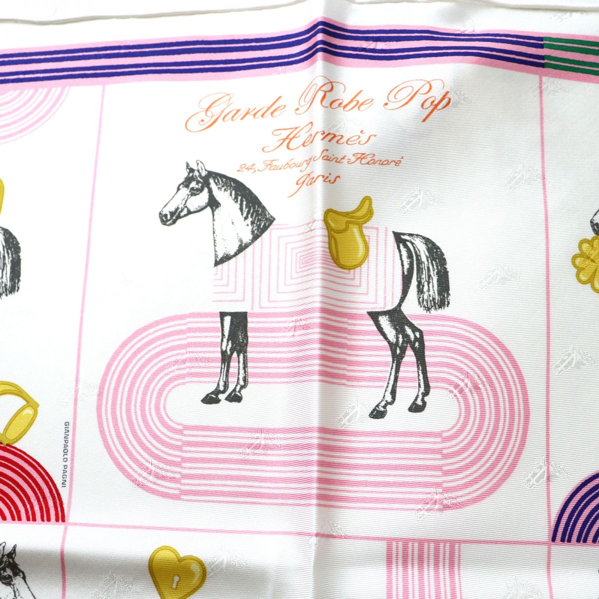 HERMES scarf Main: 100% silk Multi<br>Garde robe pop Women Used