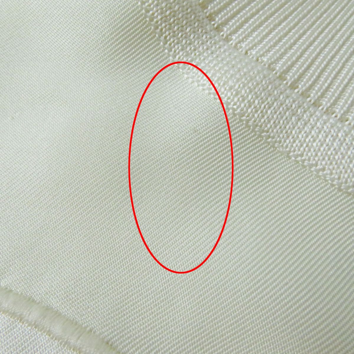 HERMES knit Main: 100% silk, part: 8% nylon, part: 2% polyurethane, part: 100% polyester White type Women 34 Used