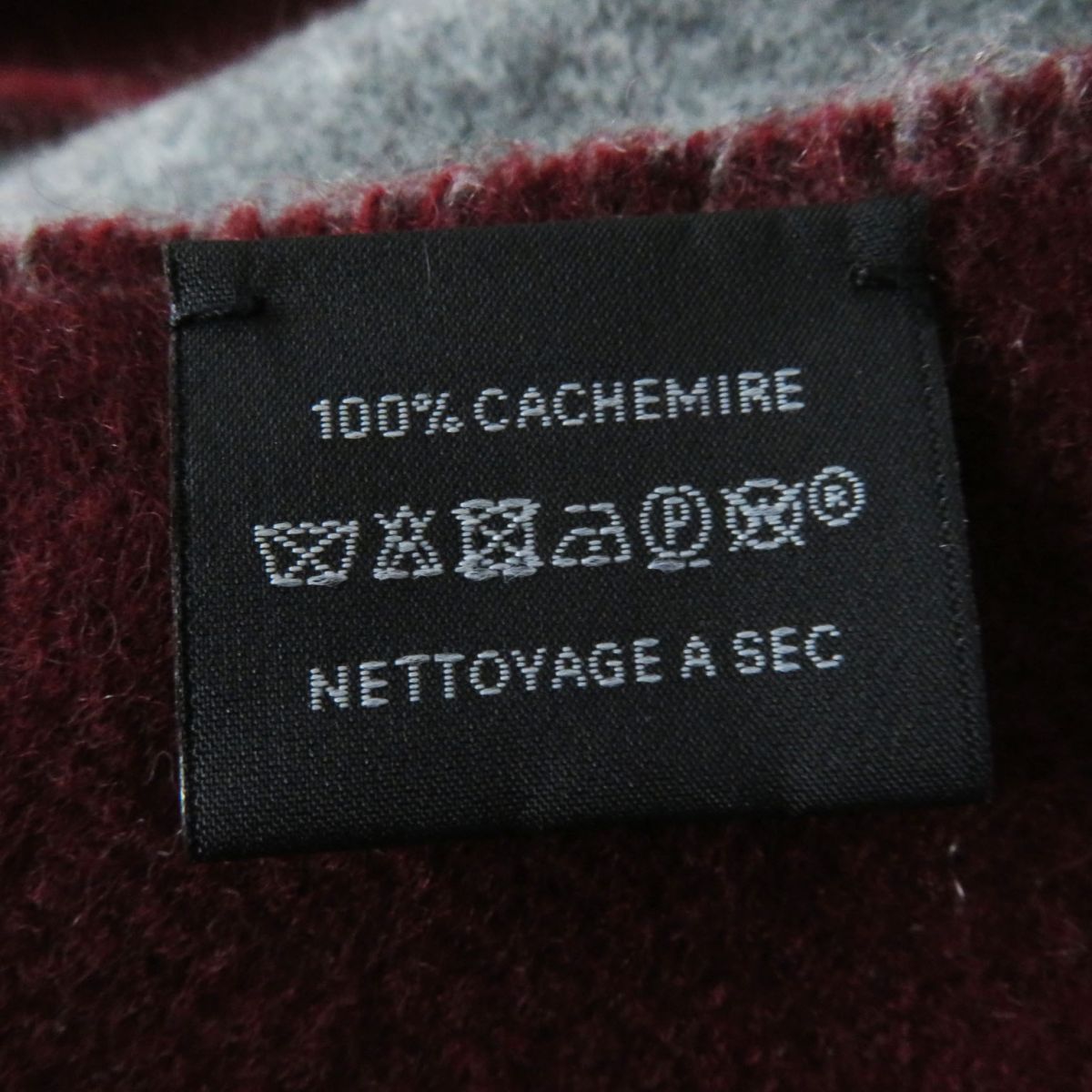HERMES Scarf Main: 100% cashmere Red Women Used