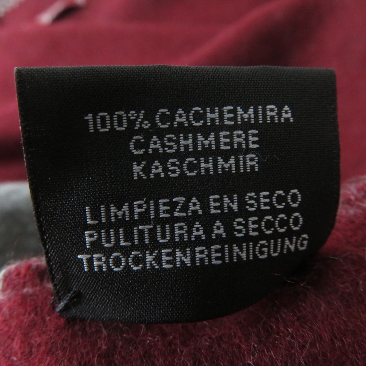 HERMES Scarf Main: 100% cashmere Red Women Used