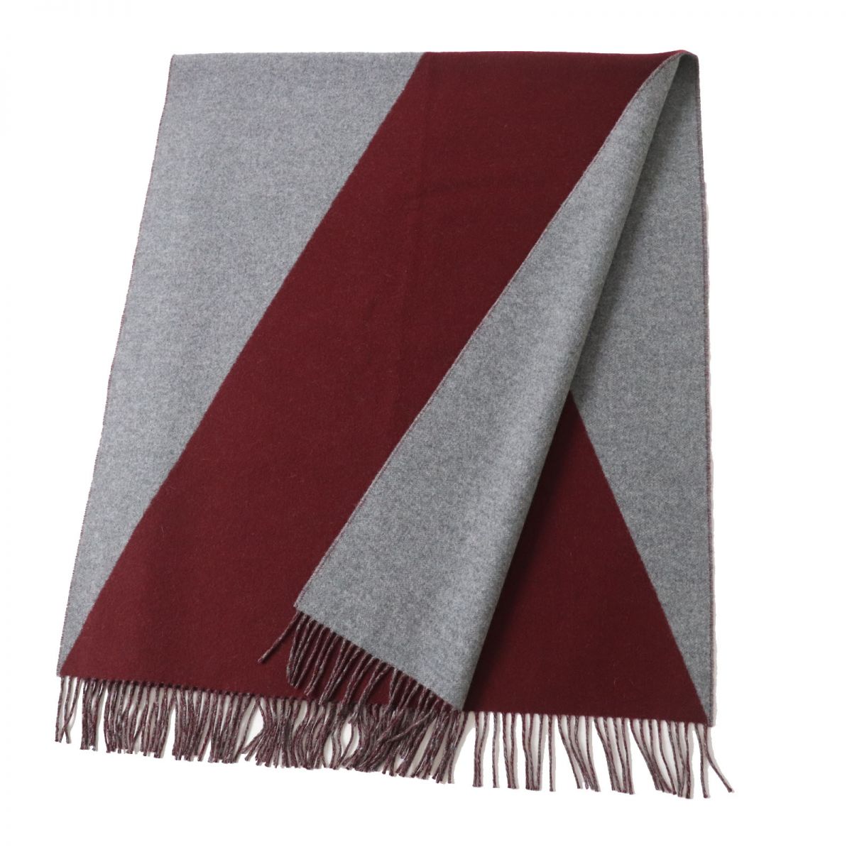 HERMES Scarf Main: 100% cashmere Red Women Used