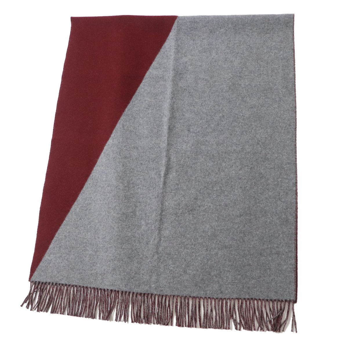 HERMES Scarf Main: 100% cashmere Red Women Used
