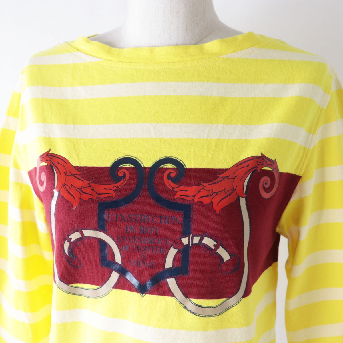 HERMES Short sleeve T-shirt cotton Yellow type<br>L'INSTRVCTION DV ROY 34