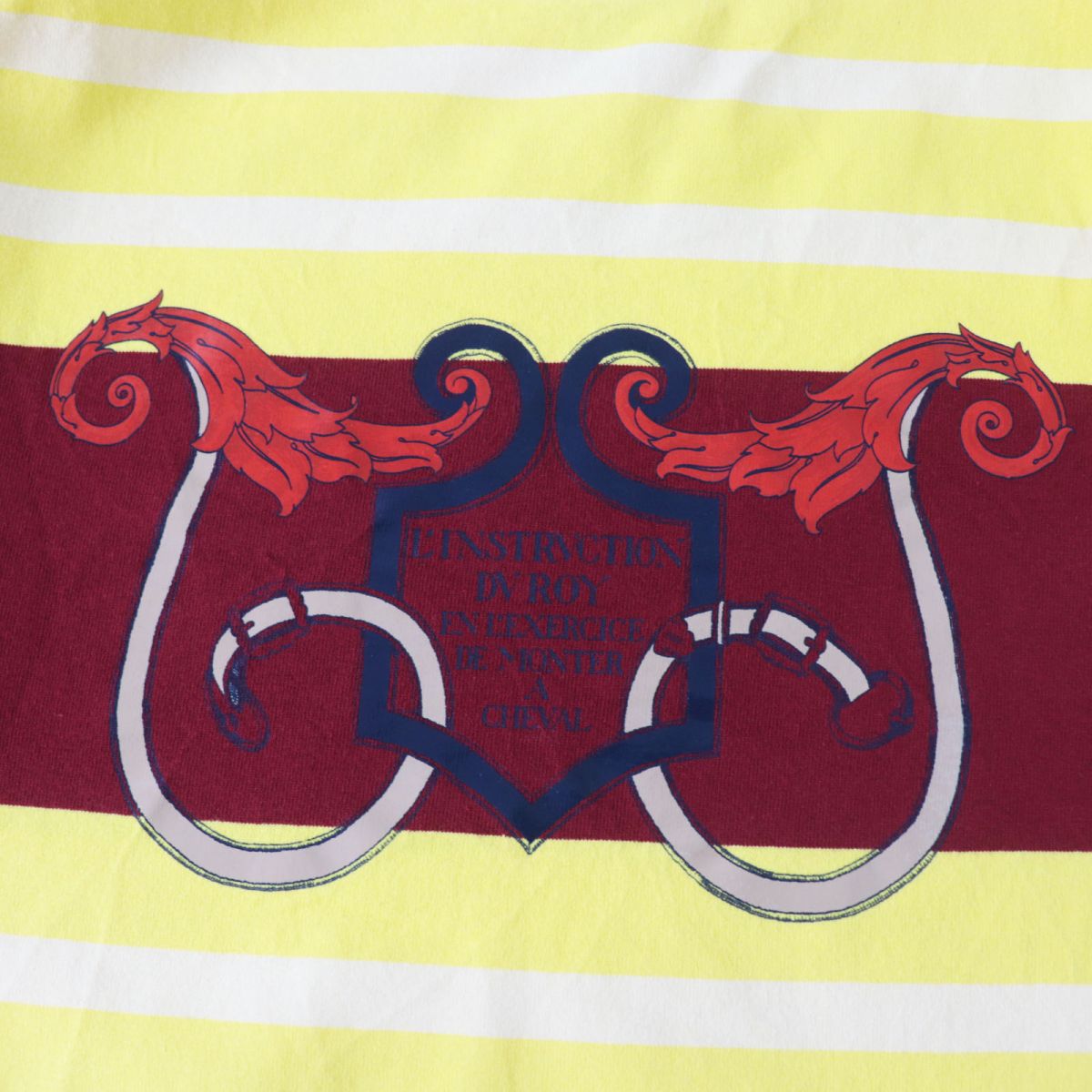HERMES Short sleeve T-shirt cotton Yellow type<br>L'INSTRVCTION DV ROY 34