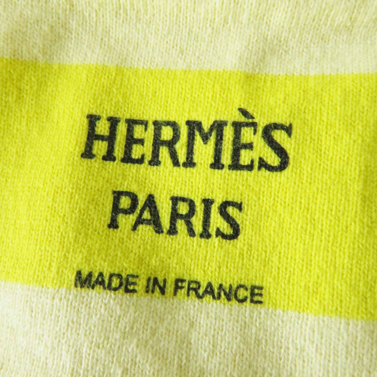 HERMES Short sleeve T-shirt cotton Yellow type<br>L'INSTRVCTION DV ROY 34