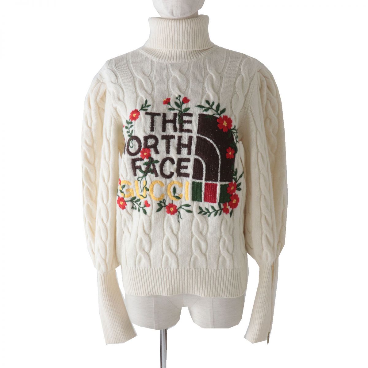 GUCCI knit Main: 100% wool, part: 50% acrylic, part: 50% wool White x multi Women XS Used