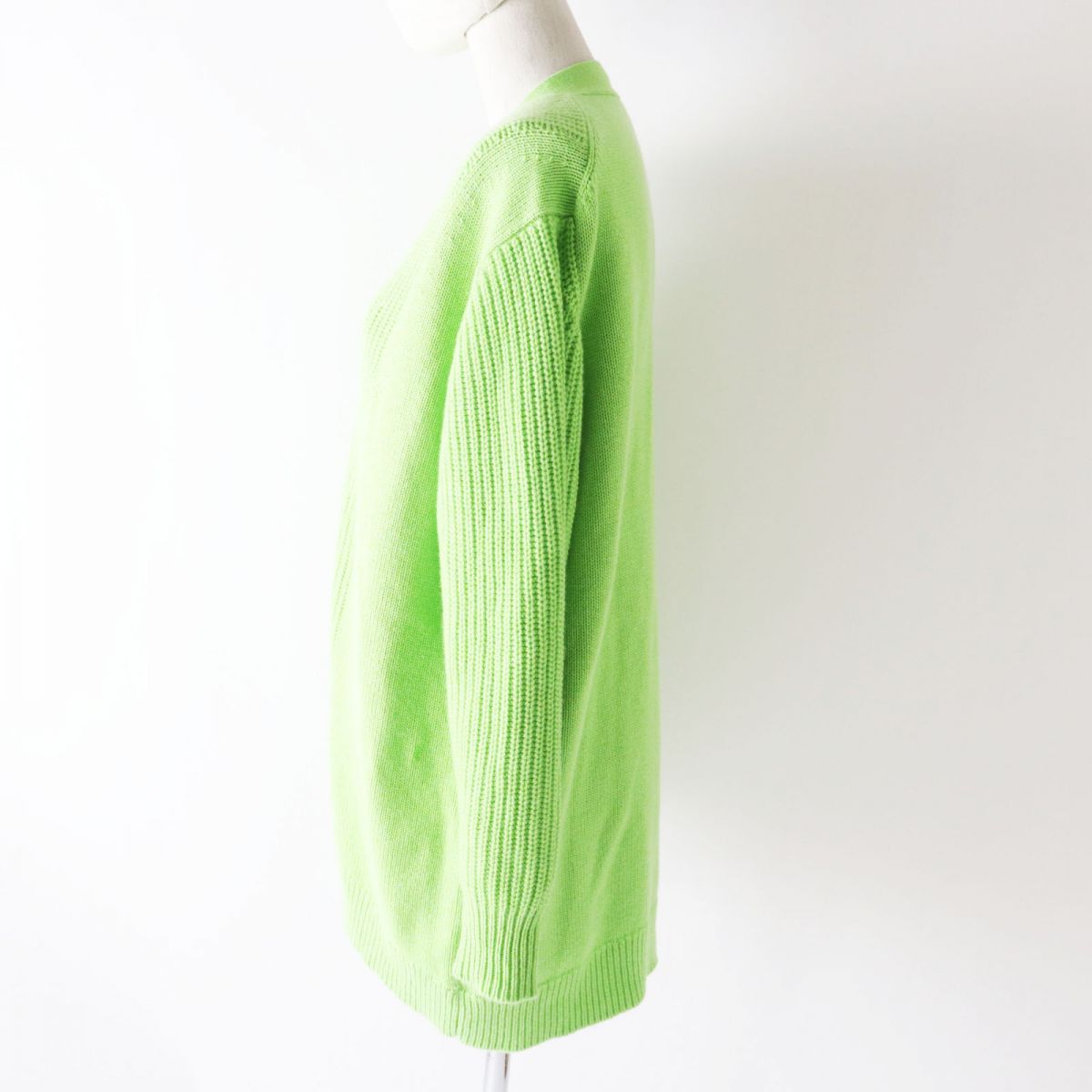 HERMES cardigan Main: 64% cashmere, Main: 36% cotton Light green Women 34 Used