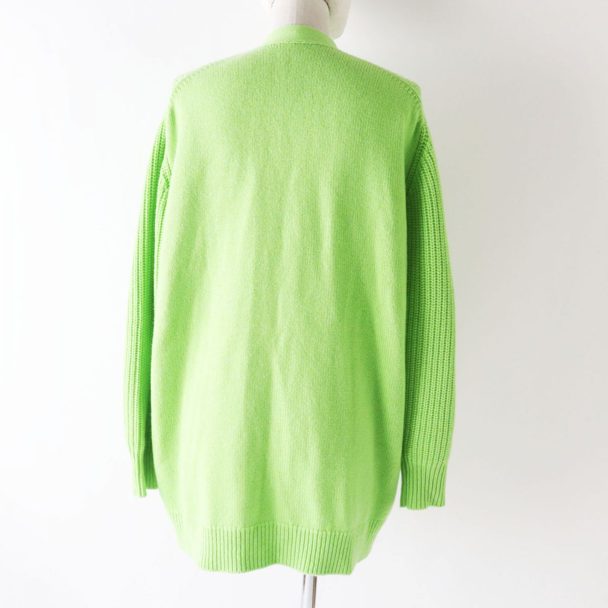 HERMES cardigan Main: 64% cashmere, Main: 36% cotton Light green Women 34 Used