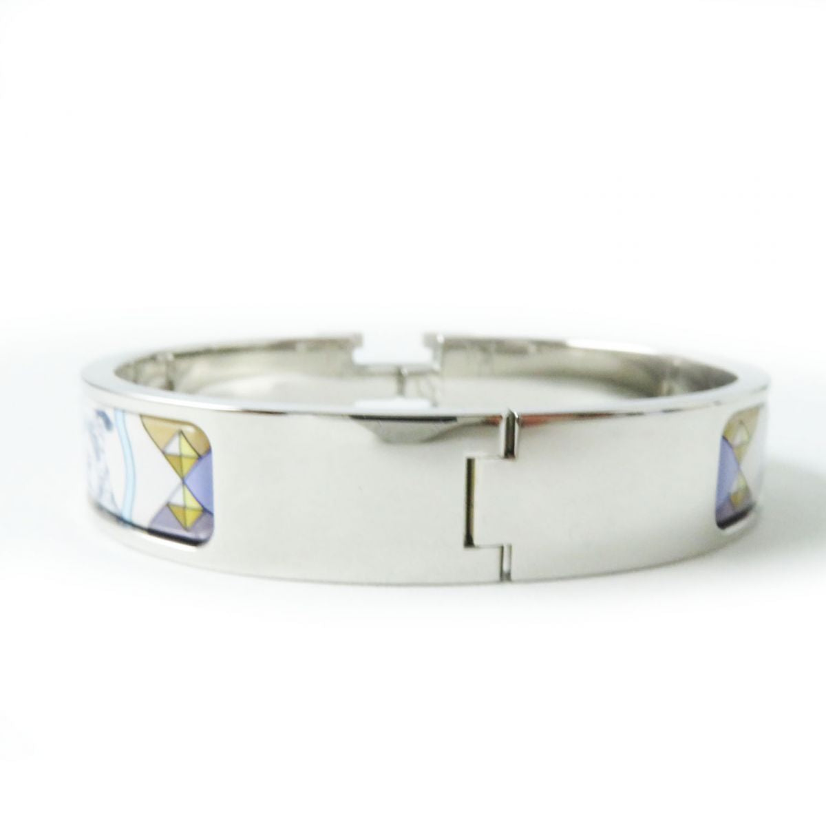 HERMES bracelet Gold Plated Silver multi H Hangul Collier & Chien Click crack PM Women Used