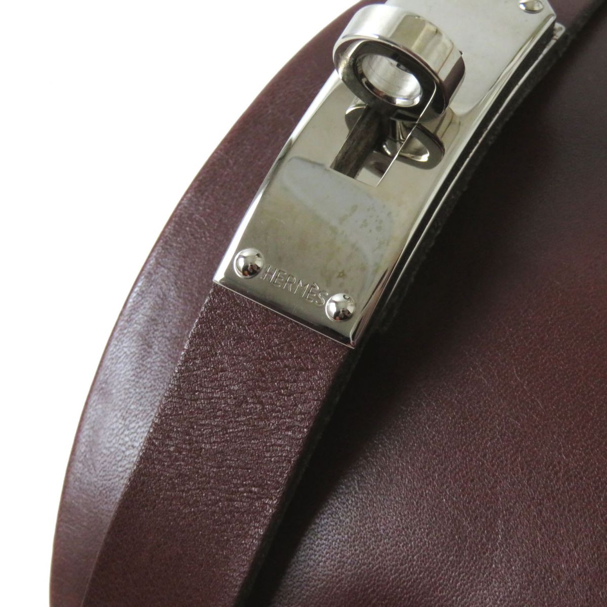 HERMES boots leather Brown x silver 38