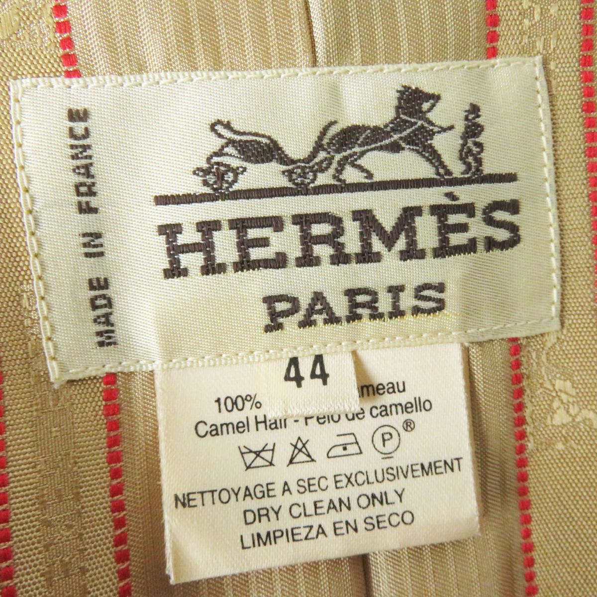HERMES coat Main: 100% camel, Lining: 100% acetate Camel Women 44 Used
