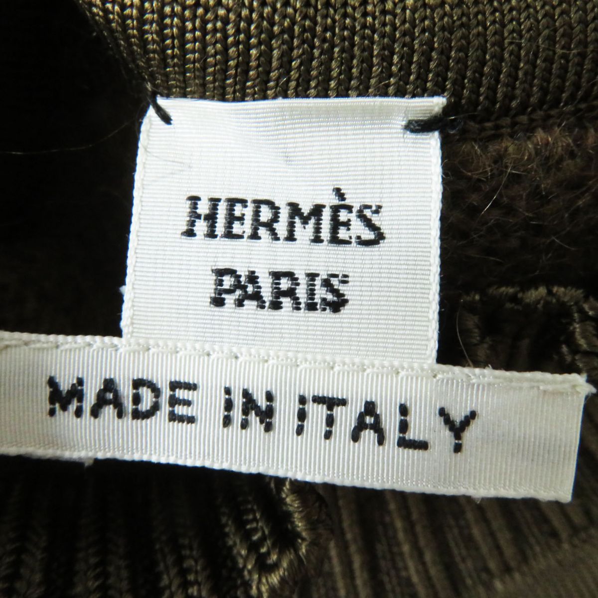 HERMES knit Image reference Brown x Khaki type Women Used