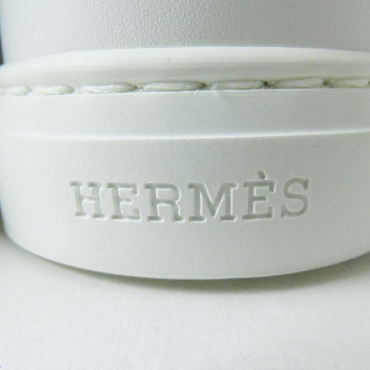 HERMES sneakers Part: Leather, Part: Kelly Metal White xSilver Metal Women 36.5 Used