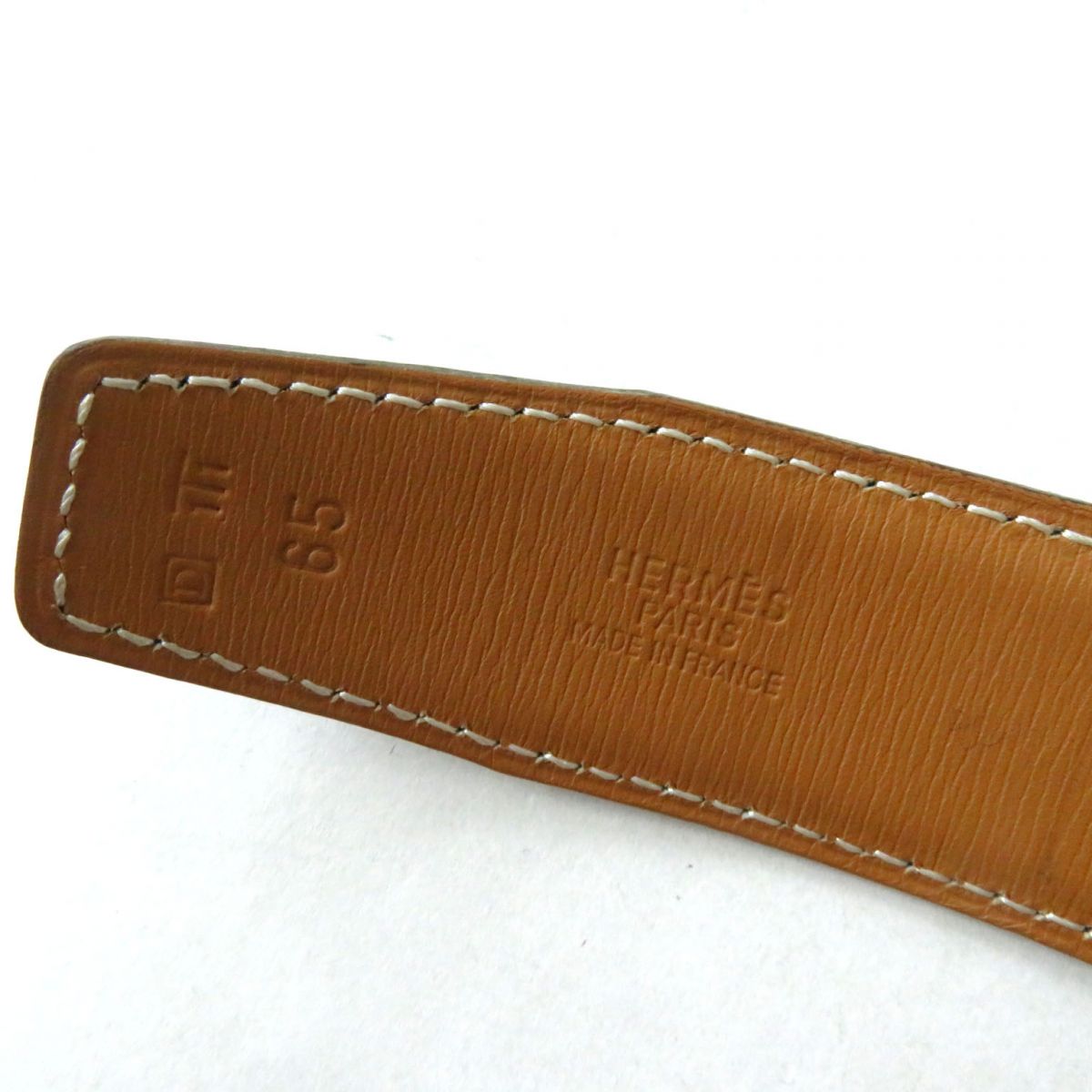 HERMES belt Main: Leather Black x Gold Metal Women Used