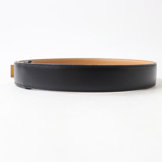 HERMES belt Main: Leather Black x Gold Metal Women Used