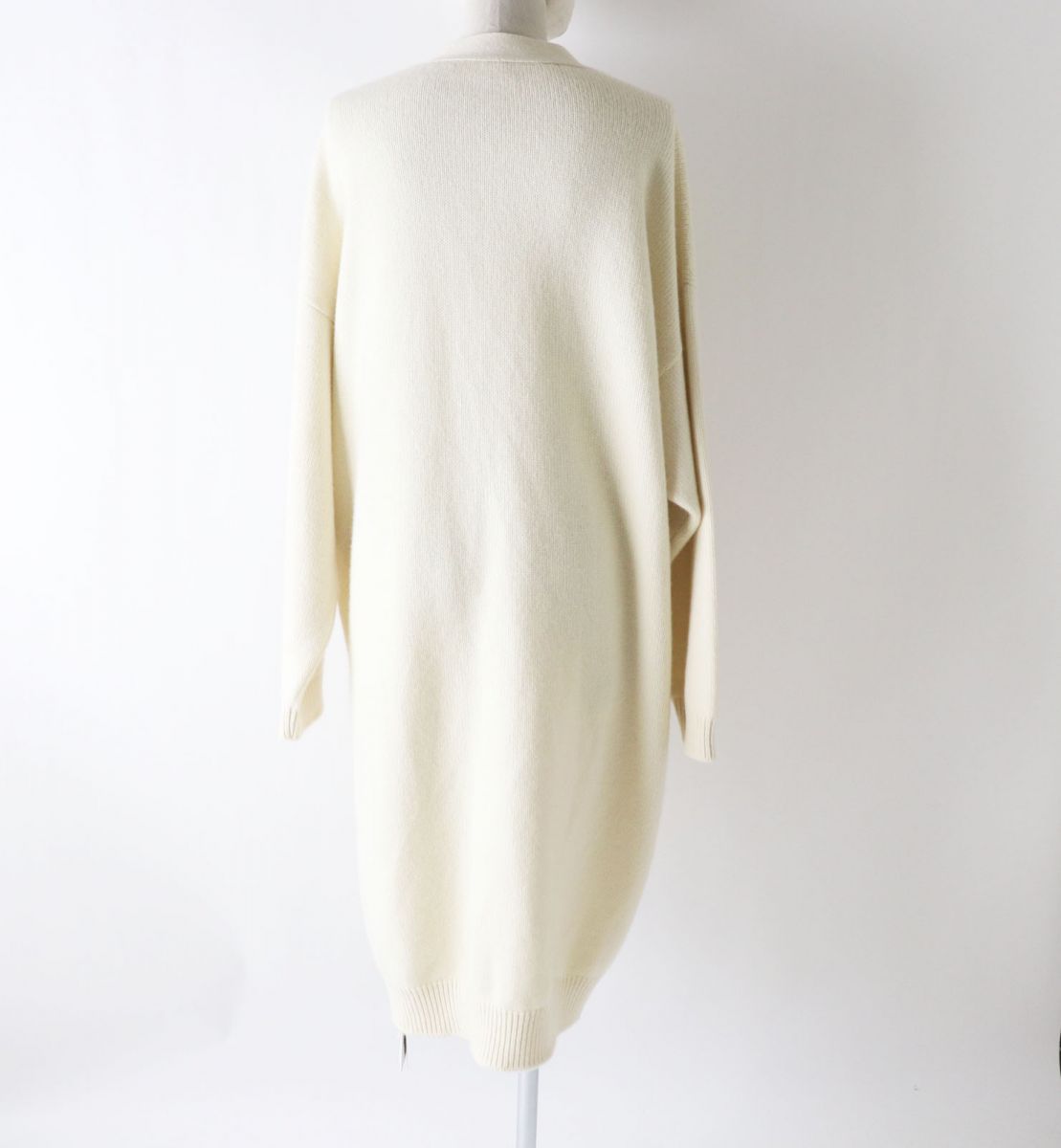 HERMES knit Main: 100% cashmere IvoryxSilverMetal Women 36 Used