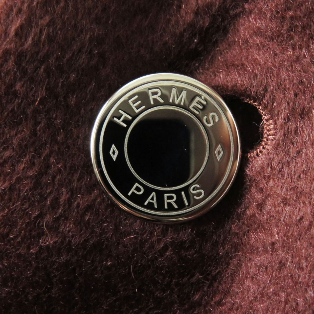 HERMES Best Main: 100% cashmere, Leather part: Sheepskin Brown Women 34 Used