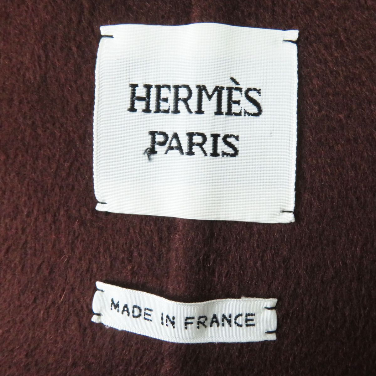HERMES Best Main: 100% cashmere, Leather part: Sheepskin Brown Women 34 Used