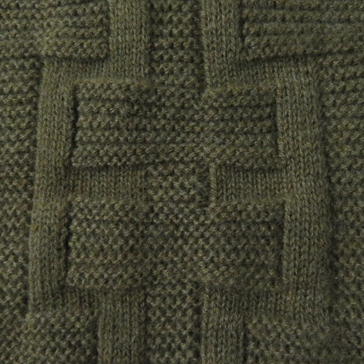 HERMES knit Main: 100% virgin wool Khaki brown type Women 36 Used