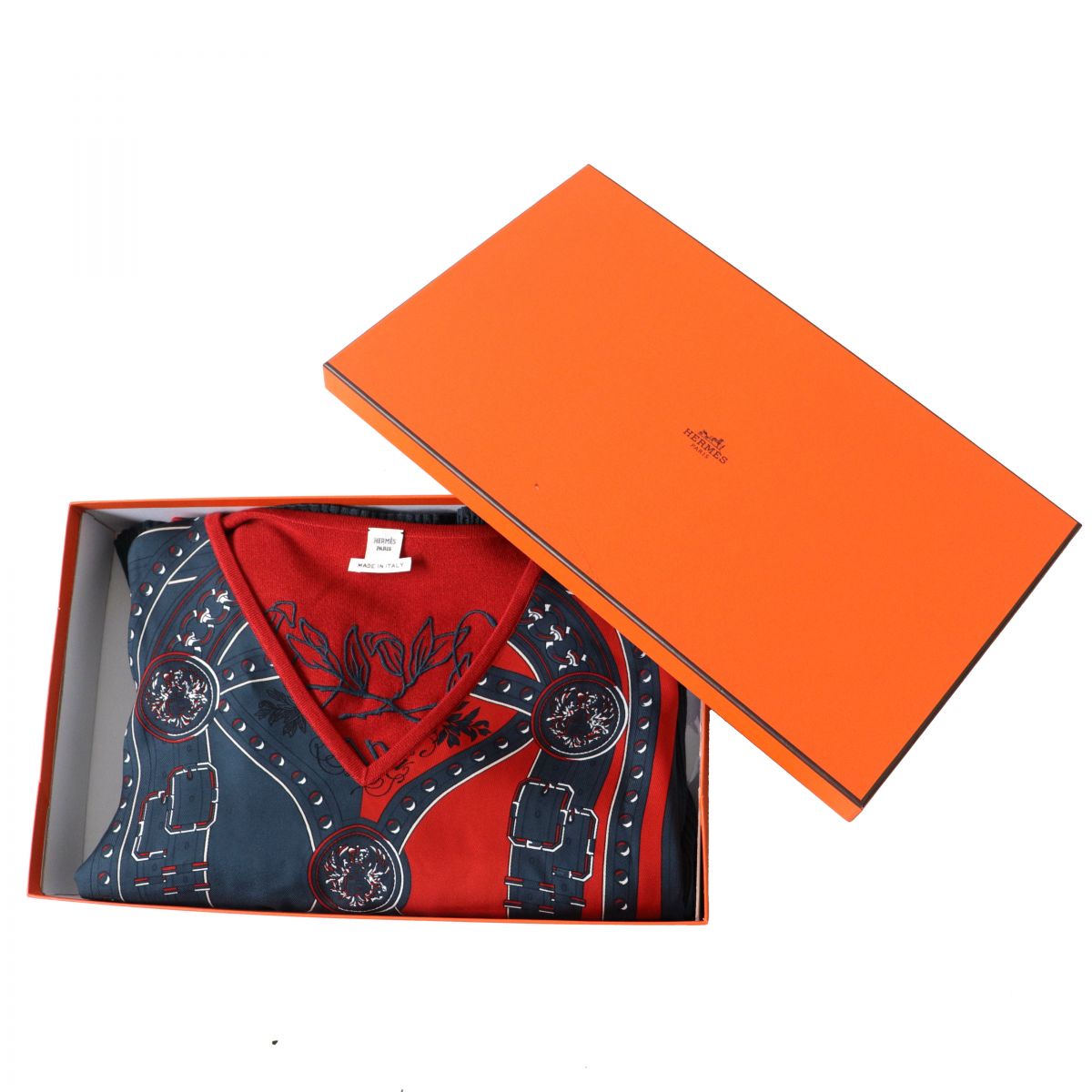 HERMES one piece Main: 100% silk, Part: 57% silk, Part: 43% cotton, Part: 50% silk, 38% cotton, 9% nylon, 3% polyurethane Embroidery: 100% cotton Red x dark grey all-over pattern Women 36 Used