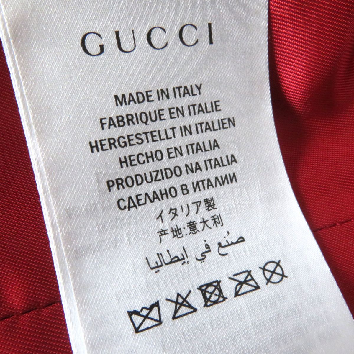 GUCCI Riders jacket Outer: 100% sheepskin, Lining: 100% rayon Outer: Black<br>Lining: Red Women 36 Used