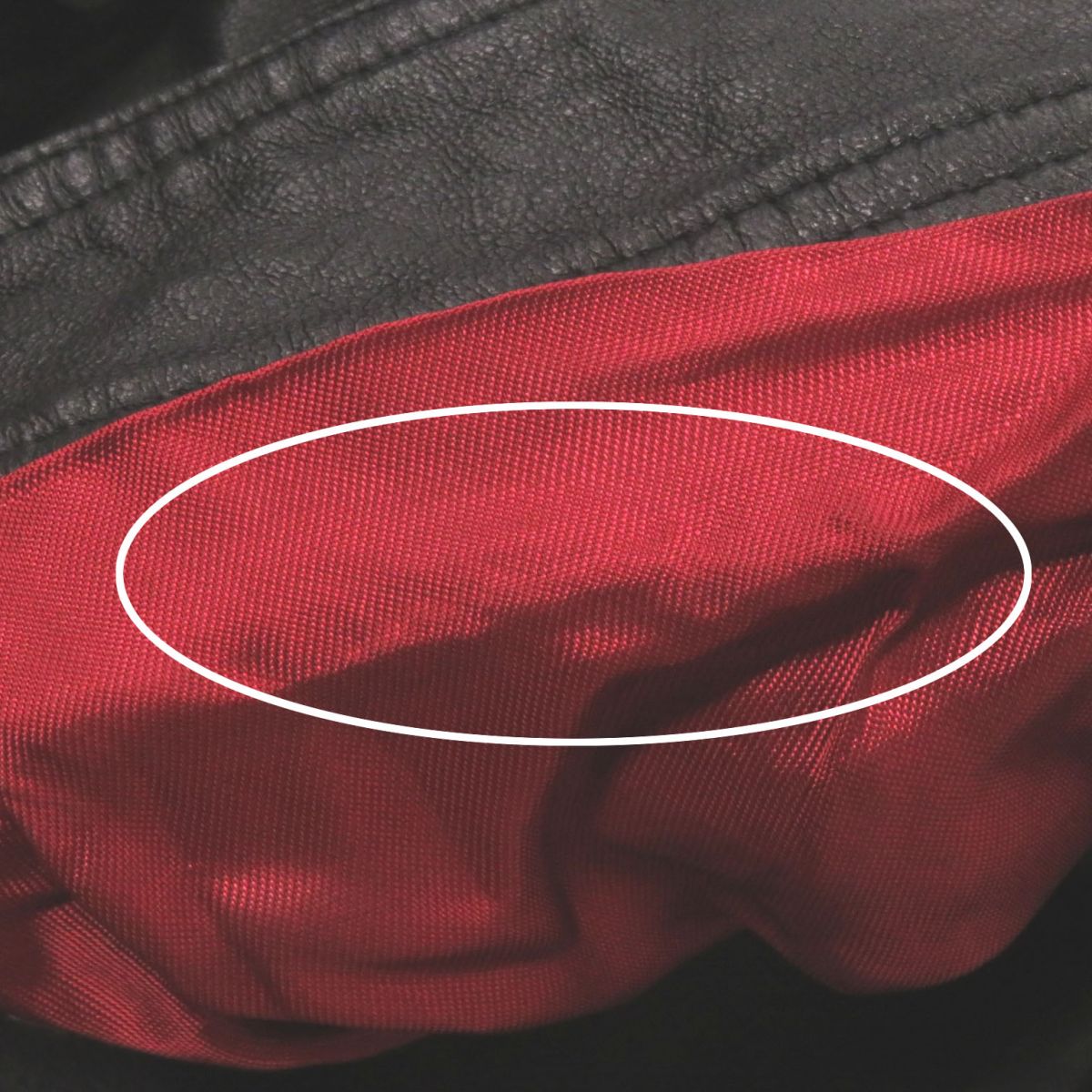GUCCI Riders jacket Outer: 100% sheepskin, Lining: 100% rayon Outer: Black<br>Lining: Red Women 36 Used