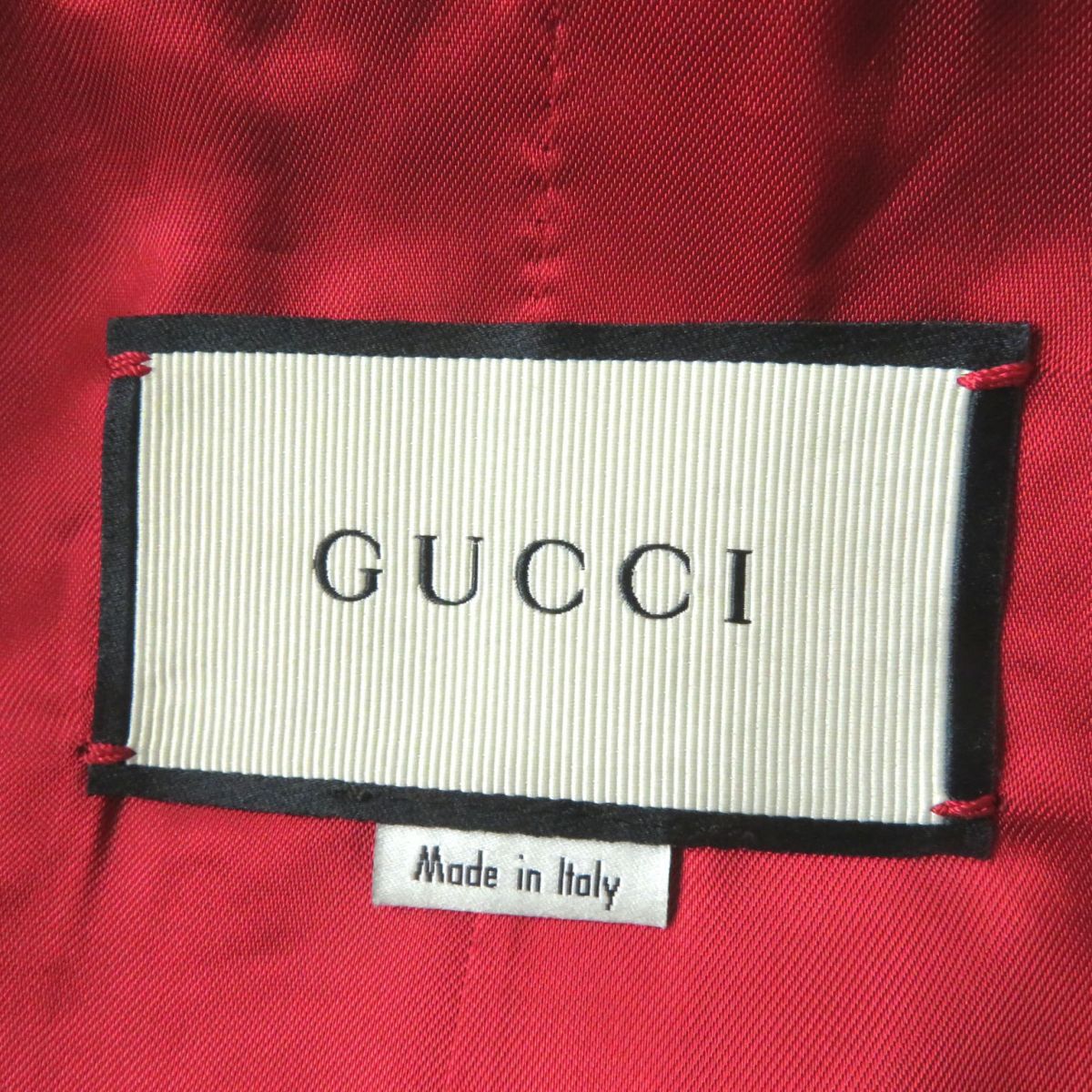 GUCCI Riders jacket Outer: 100% sheepskin, Lining: 100% rayon Outer: Black<br>Lining: Red Women 36 Used