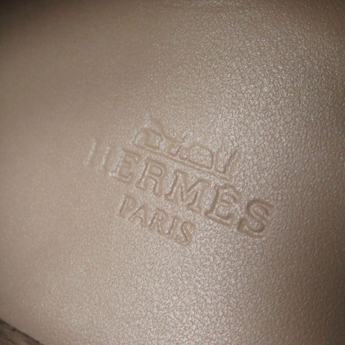 HERMES loafers Main: Leather White x Beige x Silver Metal Women 36 Used
