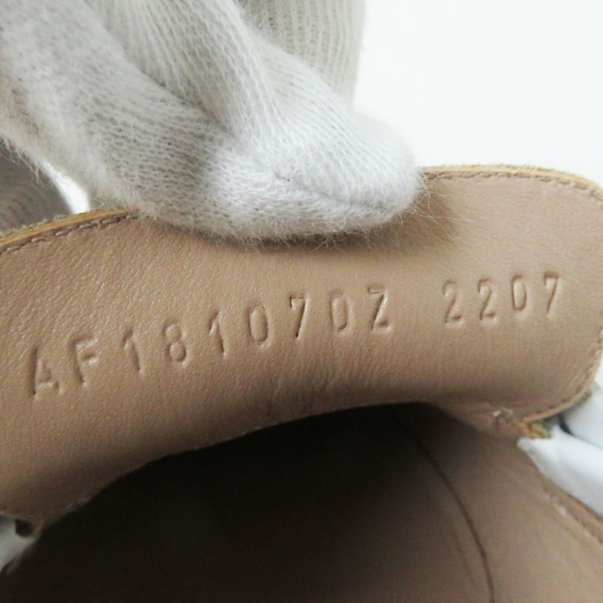 HERMES loafers Main: Leather White x Beige x Silver Metal Women 36 Used