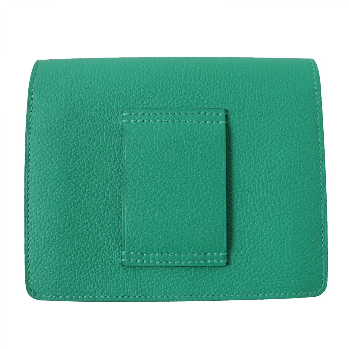 HERMES Coin case leather mint Ruri