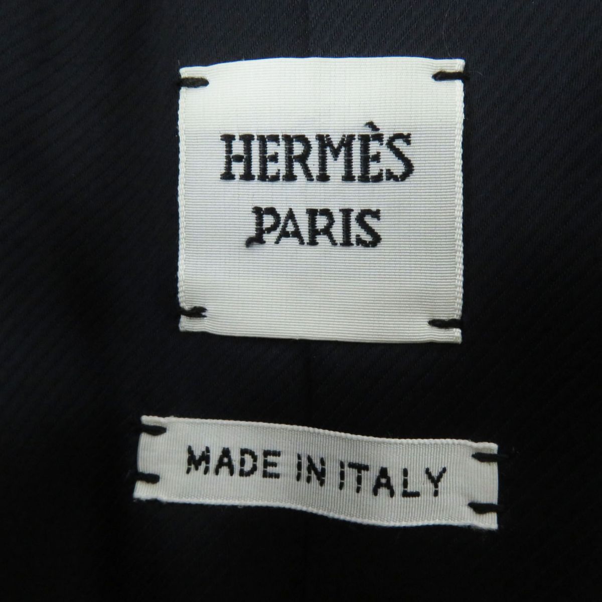HERMES tailored jacket Outer: 70% nylon, Outer: 30% wool, Lining: 85% rayon, Lining: 15% silk, Sleeve lining: 100% cupra black Women 34 Used